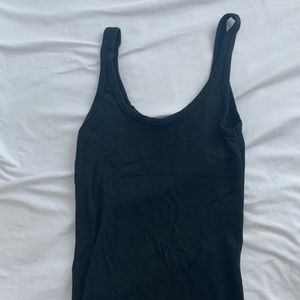 Black stretchy (sort of cropped) brandy tank top